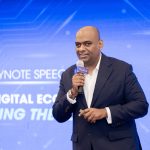 Mr. J. Shashi delivering a keynote on Vietnam's digital economy transformation at the summit.